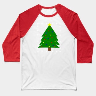 Christmas Tree with Balls Lights Ornament T Shirt Xmas Baseball T-Shirt